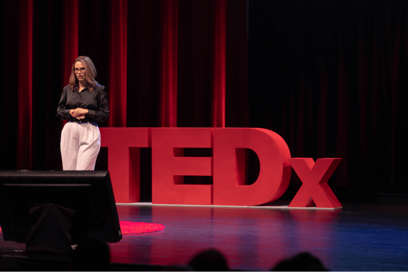 Marlee Strawn delivering her TEDx Talk